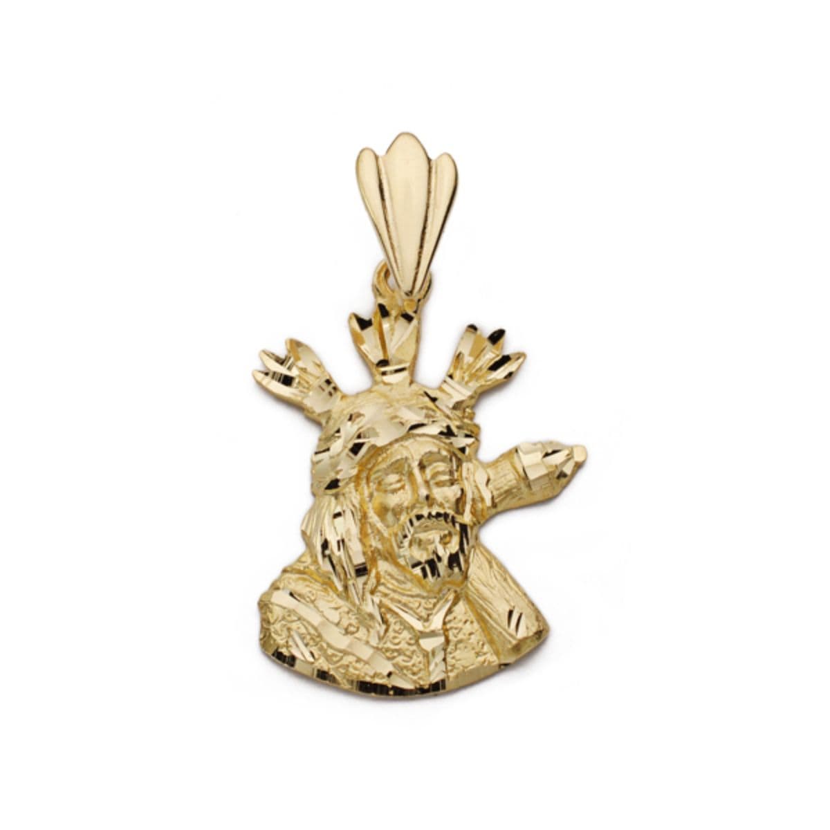 18K CRISTO ORO AMARILLO DEL GRAN PODER SILUETA 27X19 MM