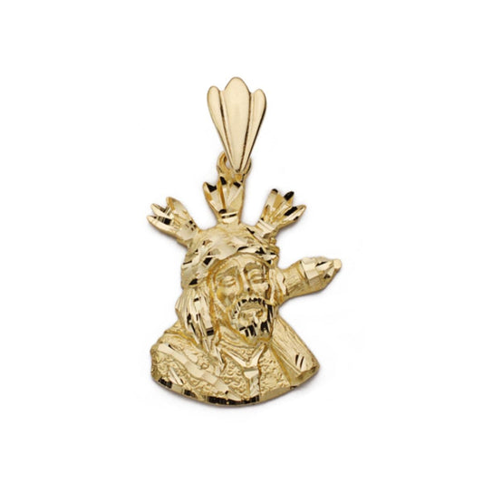 18K CRISTO ORO AMARILLO DEL GRAN PODER SILUETA 27X19 MM