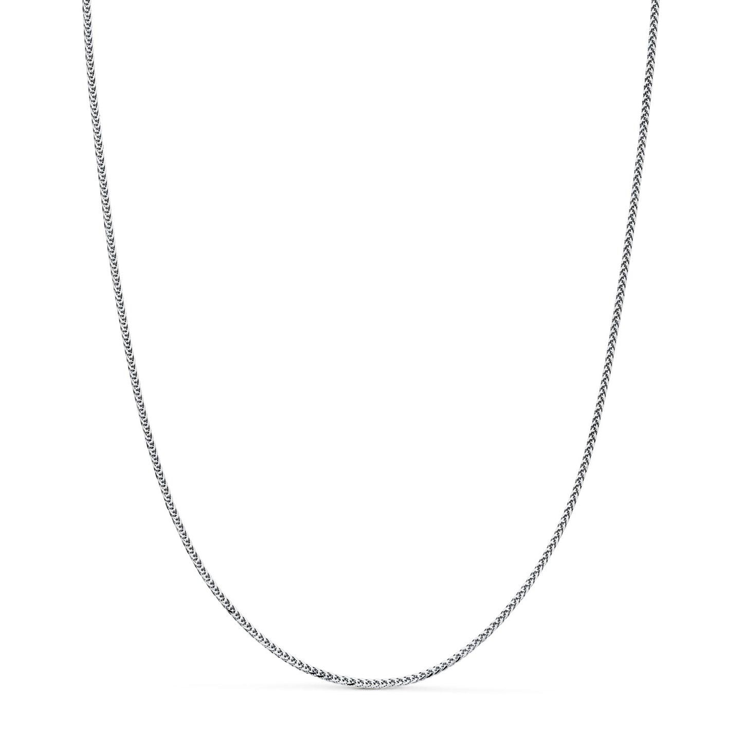 18K CADENA ORO BLANCO MACIZA ESPIGA. ANCHO: 1 MM. LARGO: 40 CM