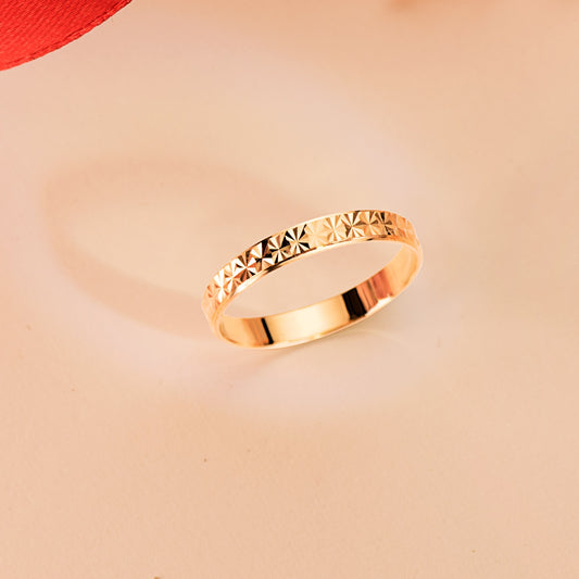 18K ALIANZA ORO AMARILLO DIAMANTADA. ANCHO: 3 MM