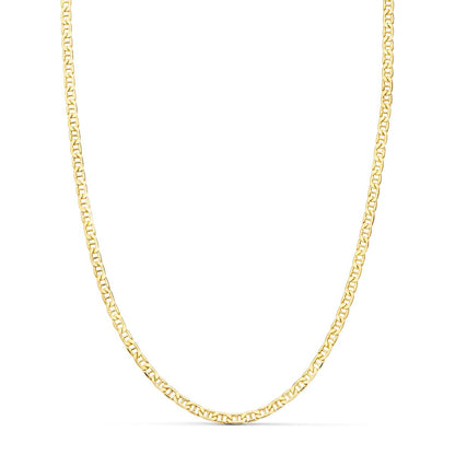 18K CADENA ORO AMARILLO ANCLA PLANA HUECA LARGO 45CM ANCHO 2 MM