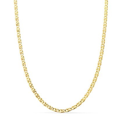 18K CADENA ORO AMARILLO ANCLA HUECA LARGO 45CM ANCHO 2 MM
