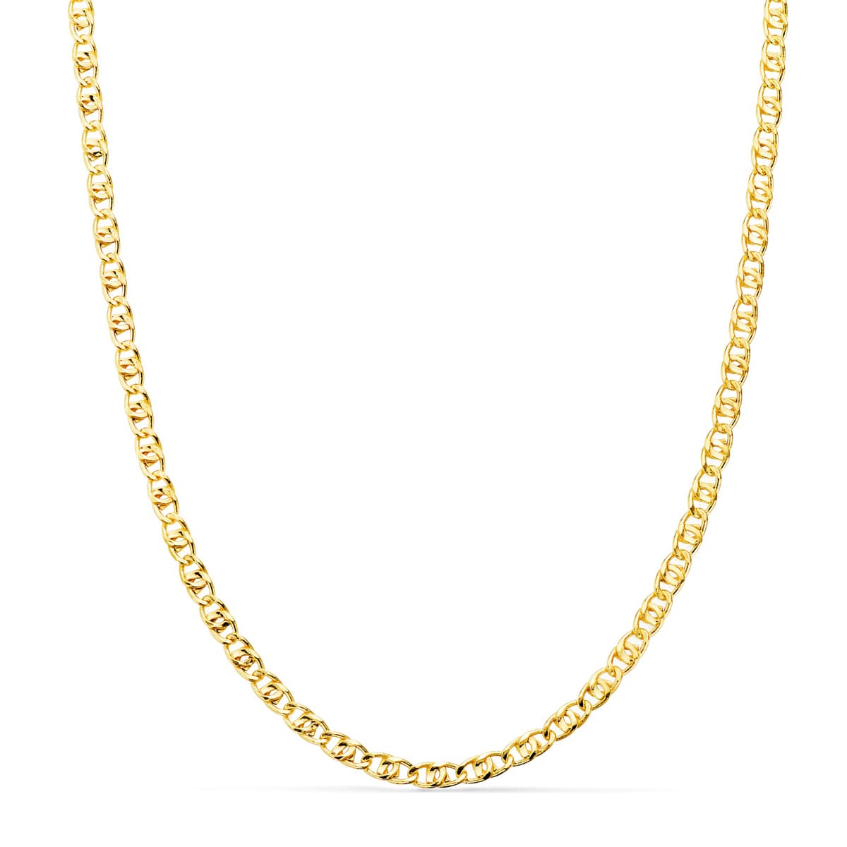 18K CADENA ORO AMARILLO ANCLA HUECA LARGO 45CM ANCHO 3 MM