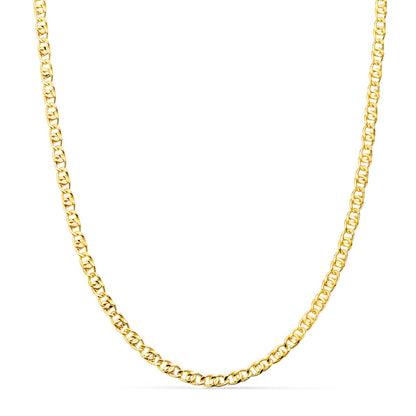 18K CADENA ORO AMARILLO ANCLA HUECA LARGO 45CM ANCHO 3 MM
