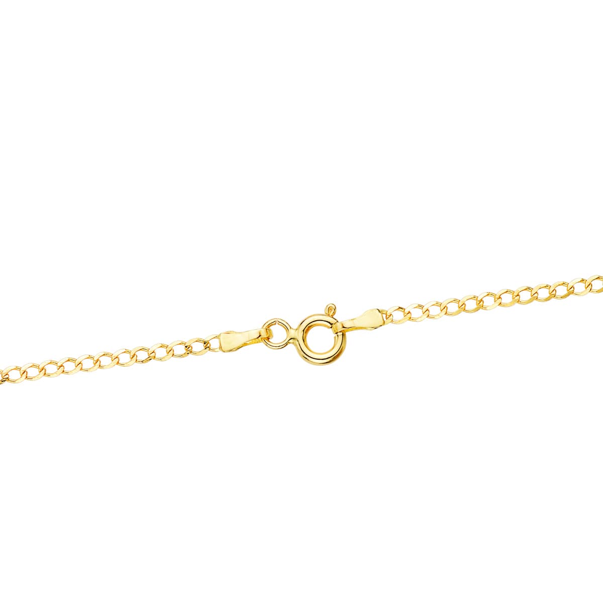 18K CADENA ORO AMARILLO BARBADA MACIZA LARGO 50CM ANCHO 1.5 MM