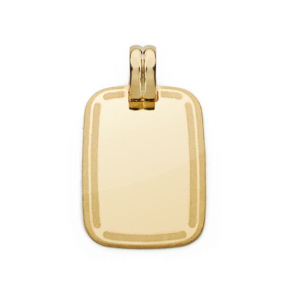 18K PLACA CHAPA ORO AMARILLO MARCO 24X17 MM
