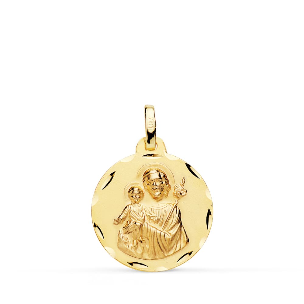 18K MEDALLA ORO AMARILLO SAN JOSE 18 MM