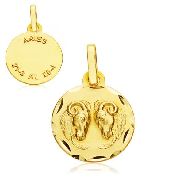 18K HOROSCOPO ORO AMARILLO ARIES 13 MM