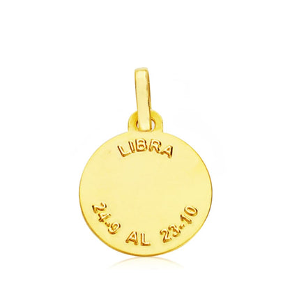 18K HOROSCOPO ORO AMARILLO LIBRA 13 MM