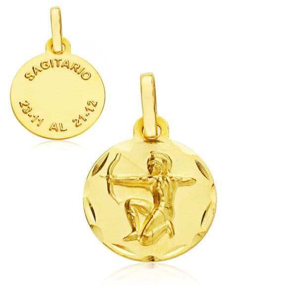 18K HOROSCOPO ORO AMARILLO SAGITARIO 13 MM