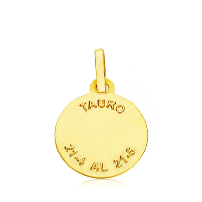 18K HOROSCOPO ORO AMARILLO TAURO 13 MM