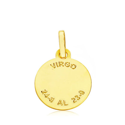 18K HOROSCOPO ORO AMARILLO VIRGO 13 MM