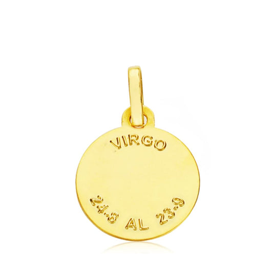 18K HOROSCOPO ORO AMARILLO VIRGO 13 MM