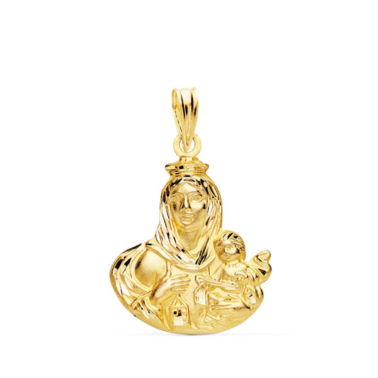 18K VIRGEN DEL CARMEN SILUETA 22 X 17 MM