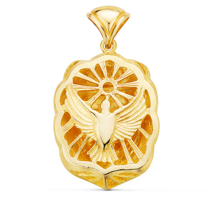 18K COLGANTE ORO AMARILLO ROSTRO VIRGEN DEL ROCIO 35X25 MM