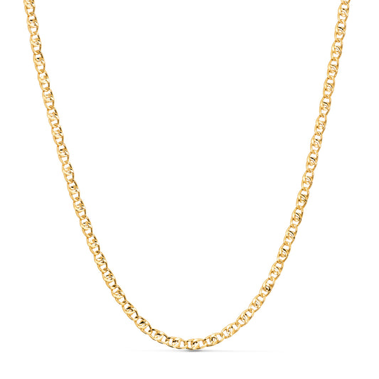 18K CADENA ORO AMARILLO CHOKER TIPO ANCLA 32-6 CM CIERRE REASA. ANCHO: 3MM
