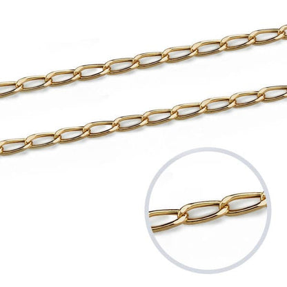 18K CADENA ORO AMARILLO BILBAO 40CM HUECA 2 MM