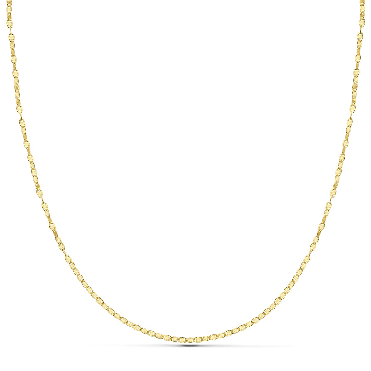 18K CADENA ORO AMARILLO MACIZA DIAMANTADA 40CM 1.5 MM