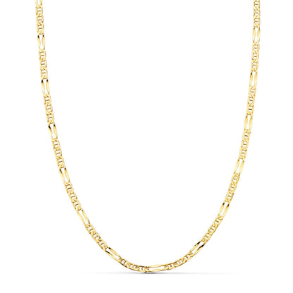 18K CADENA ORO AMARILLO ANCLA 3X1 HUECA LARGO 45CM ANCHO 2 MM