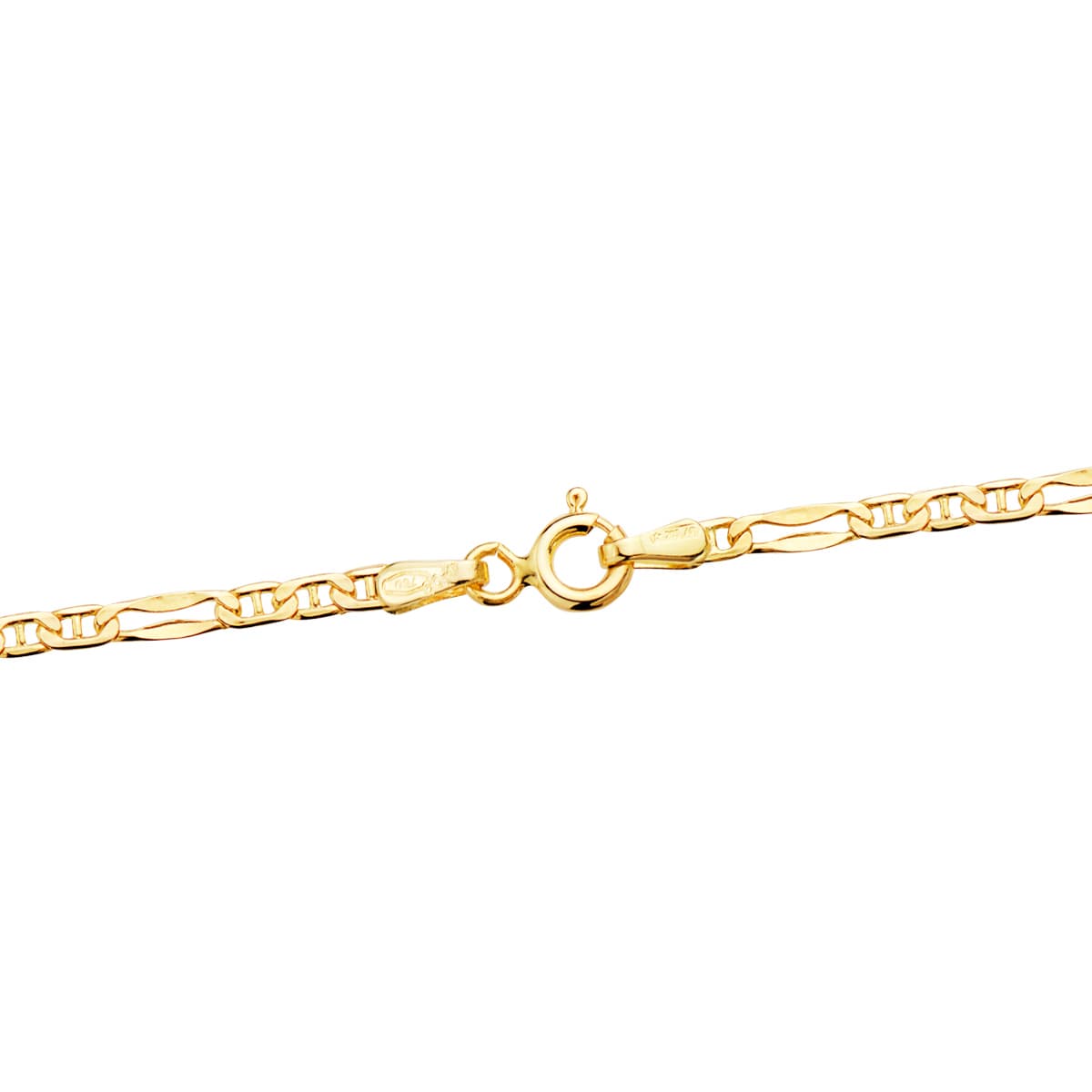 18K CADENA ORO AMARILLO ANCLA 3X1 HUECA LARGO 45CM ANCHO 2 MM