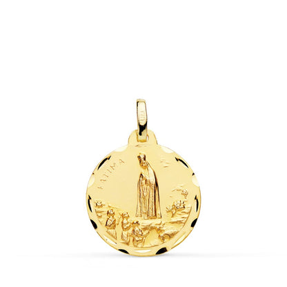 18K MEDALLA ORO AMARILLO VIRGEN DE FATIMA 18 MM