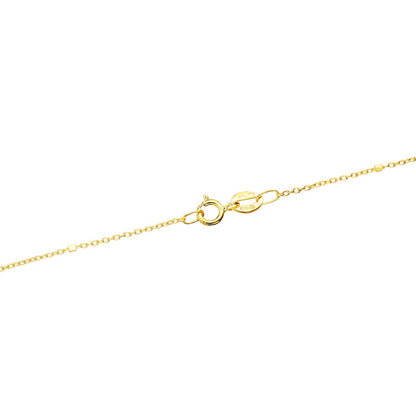 18K CADENA ORO AMARILLO HUECA COMBINADA FORZADA Y CUBOS. LARGO 40CM ANCHO 1 MM