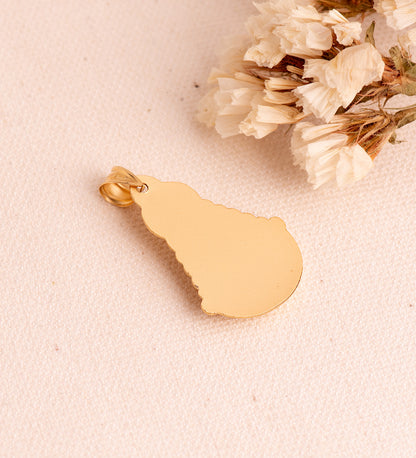 18K MEDALLA ORO AMARILLO VIRGEN DEL ROCIO SILUETA 30X20 MM