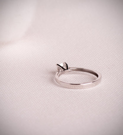 18K SOLITARIO ORO BLANCO 4 GARRAS CON DIAMANTE LABORATORIO 0,50 QTES. G - VS1