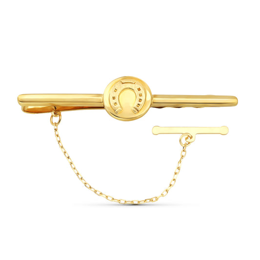 18K PISACORBATA CLIP DE CORBATA ORO AMARILLO HERRADURA