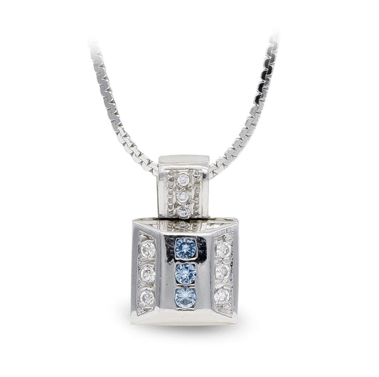 18K GARGANTILLA ORO BLANCO Y CIRCONITAS