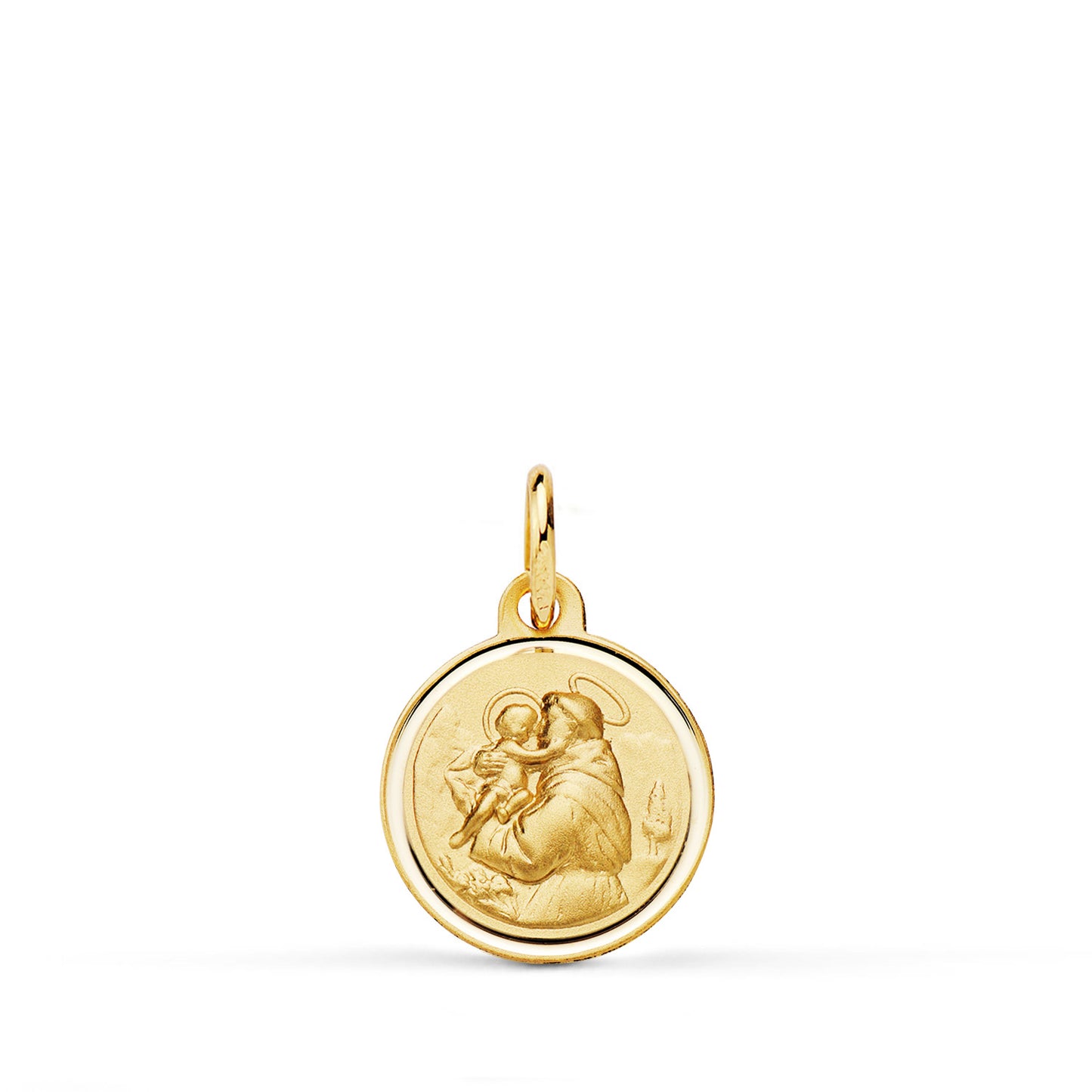 18K MEDALLA ORO AMARILLO SAN ANTONIO BISEL 12 MM