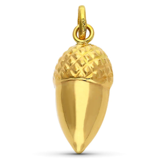 18K COLGANTE ORO AMARILLO BELLOTA 16 X 7 MM