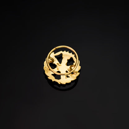 18K INSIGNIA ORO AMARILLO INGENIERO AERONAUTICO ( AEROESPACIAL ) 15 X 15 MM