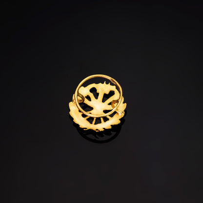 18K INSIGNIA ORO AMARILLO INGENIERO AGRONOMO. 15 X 15 MM