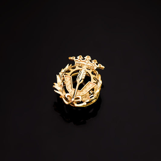 18K INSIGNIA ORO AMARILLO CIENCIAS POLITICAS Y ECONOMICAS 18 X 14 MM