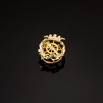 18K INSIGNIA ORO AMARILLO CIENCIAS POLITICAS 17 X 14 MM