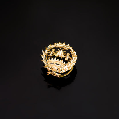 18K INSIGNIA ORO AMARILLO CIENCIAS ECONOMICAS 18 X 17 MM