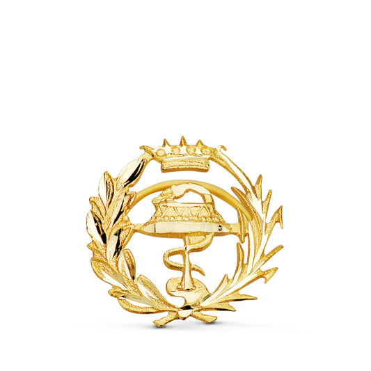 18K INSIGNIA ORO AMARILLO FARMACIA. 15 X 15 MM