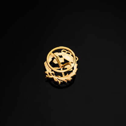 18K INSIGNIA ORO AMARILLO INGENIERO DE MINAS 17 X 14 MM