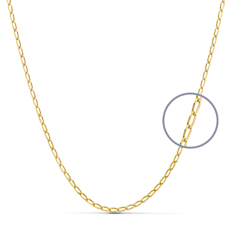 9K CADENA ORO AMARILLO BILBAO MACIZA. ANCHO: 1,2 MM. LARGO: 45 CM
