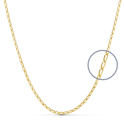 9K CADENA ORO AMARILLO BILBAO MACIZA. ANCHO: 1,2 MM. LARGO: 45 CM