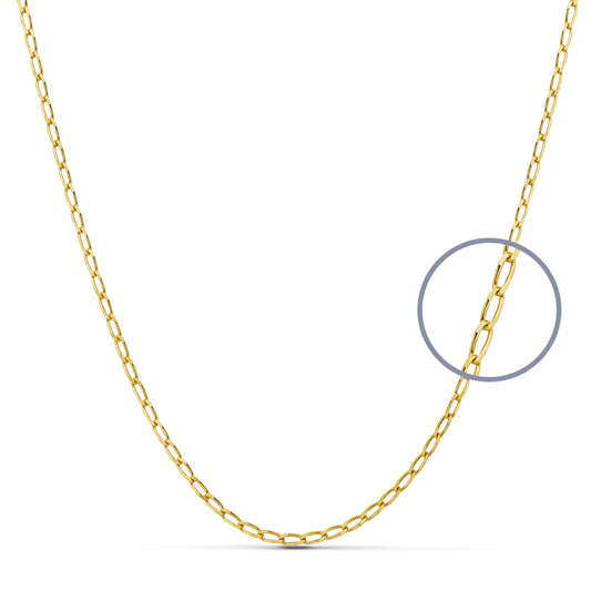 9K CADENA ORO AMARILLO BILBAO MACIZA. ANCHO: 1,2 MM. LARGO: 45 CM