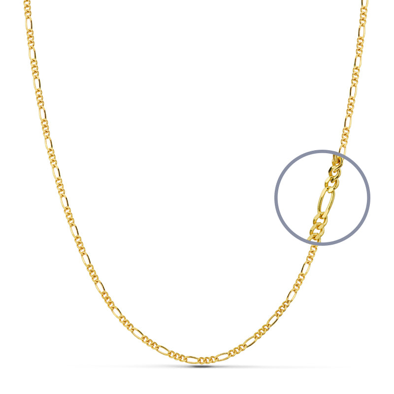 9K CADENA ORO AMARILLO CARTIER 3X1 MACIZA. ANCHO: 1,3 MM. LARGO: 45 CM