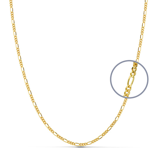 9K CADENA ORO AMARILLO CARTIER 3X1 MACIZA. ANCHO: 2 MM. LARGO: 45 CM
