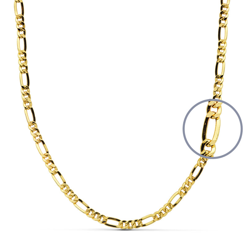 9K CADENA ORO AMARILLO CARTIER 3X1 HUECA. ANCHO: 3 MM. LARGO: 50 CM