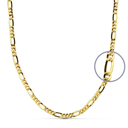 9K CADENA ORO AMARILLO CARTIER 3X1 HUECA. ANCHO: 3 MM. LARGO: 50 CM