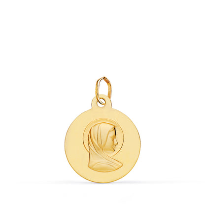 9K MEDALLA ORO AMARILLO MARIA FRANCESA MATIZADA 16MM