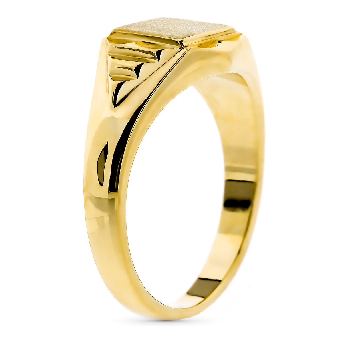 9K SELLO ORO AMARILLO MACIZO CADETE. ZONA GRABADO: 8X7 MM