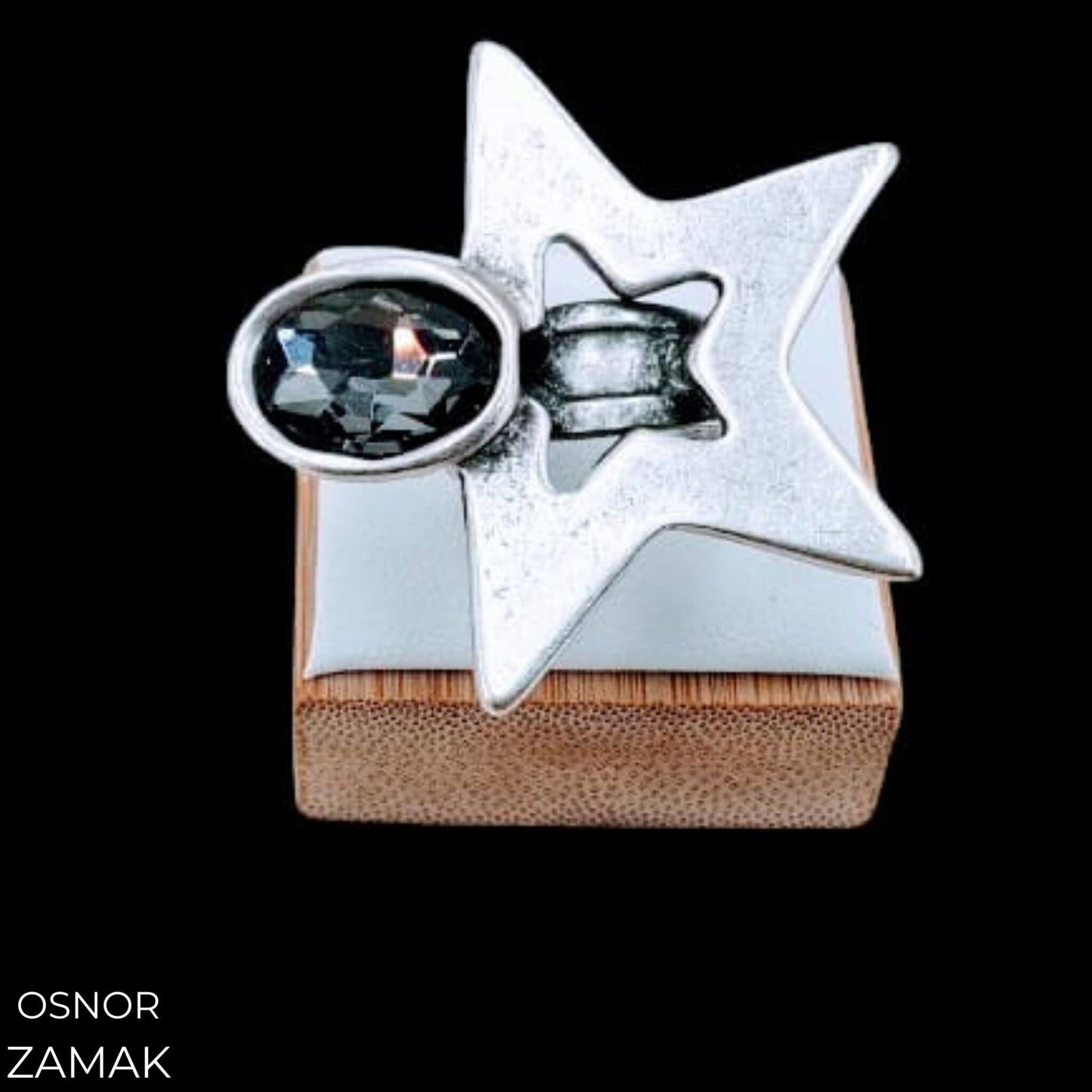ANILLO ZAMAK ESTRELLA CIRCONITA