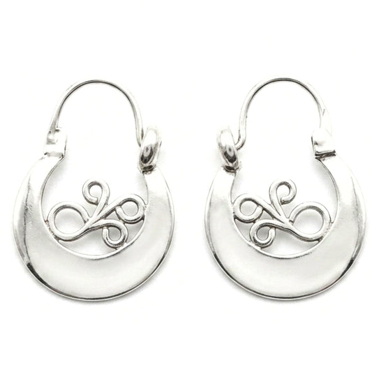 Aros argollas canarias mujer plata volumen diseño joyería osnor moda moderno elegante boda fiesta fashion diario comunion